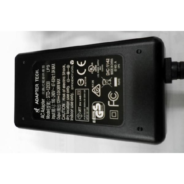 New ADAPTER TECH STD-12030 DC12V 3A Switching AC adapter - Click Image to Close